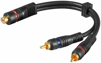 Kaufen Y-Kabel Y Adapter Verteiler Weiche Subwooferkabel Cinch Chinch RCA Kabel 20cm • 1.87€
