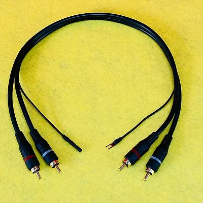 Kaufen Phono + Ground Earth Cable Für Technics Plattenspieler Weibliche Kleine Socket Pin Fork • 23.12€