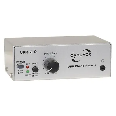 Kaufen Dynavox USB-Phono-Vorverstärker UPR-2.0 Silber-für MM-Systeme, 2 Kanal • 78.99€