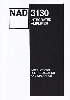 Kaufen Bedienungsanleitung-Operation Instructions Für NAD 3130  • 8€