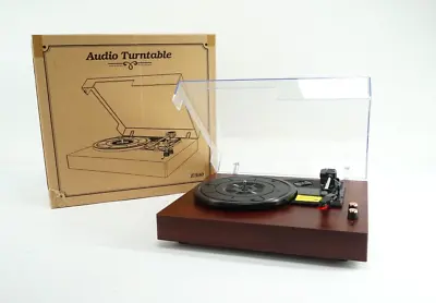 Kaufen Plattenspieler Bluetooth Vinyl Schall Digital USB 3-Gang LP Turntable Holz Retro • 39.95€