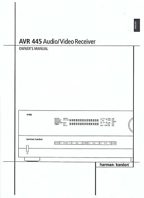 Kaufen Harman Kardon Bedienungsanleitung User Manual Für AVR 445 Englisch  Copy • 12€