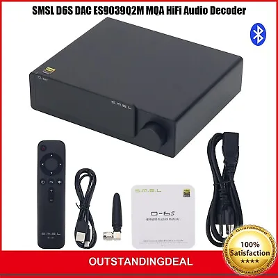 Kaufen SMSL D6S DAC ES9039Q2M Bluetooth5.1 Support For XMOS MQA HiFi Audio Decoder Ot34 • 185.88€