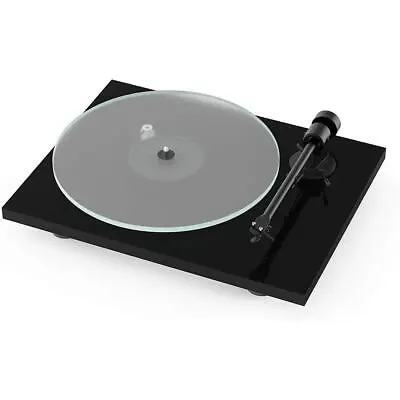 Kaufen PRO-JECT Plattenspieler T1 Hochglanz Schwarz BLACK + Ortofon OM 5E AUSSTELLER • 299.89€