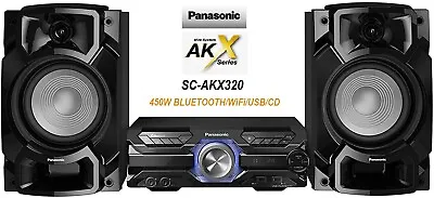 Kaufen Panasonic SC-AKX320E-K HiFi LEISTUNGSSTARKES SOUNDSYSTEM 450 W BT/WiFi/USB/CD/MP3/AUX  • 419.76€