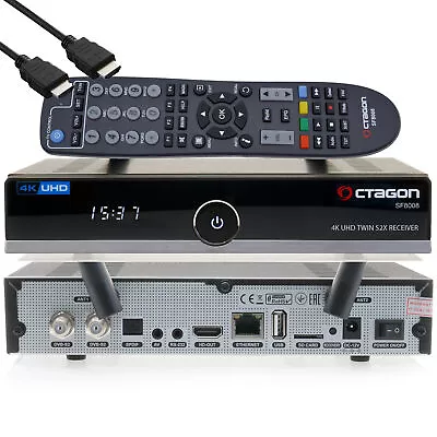 Kaufen ► OCTAGON SF8008 4K UHD E2 2x DVB-S2X Twin Linux Multistream Receiver WLAN ♻️ • 119€