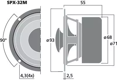 Kaufen MONACOR SPX-32M Hi-Fi-Breitbandlautsprecher, 20 W, 8 Ω Components,  • 21.95€