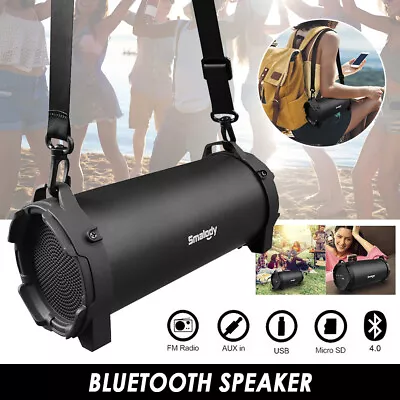 Kaufen Tragbarer Lautsprecher Musikbox Bluetooth Premium Subwoofer Radio USB Tragegurt • 22.78€