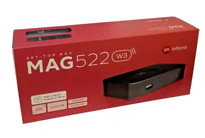 Kaufen MAG522w3/v2 WLAN IPTV Infomir Neuestes Modell Linux Set-Top-Boxen 4K Media Stream • 142.43€