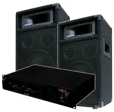 Kaufen DJ Party PA Anlage Verstärker + Boxen System DJ-700 Endstufe & PW20 Lautsprecher • 199.99€