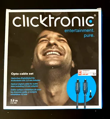 Kaufen Clicktronic Casual Opto-Digitalkabel Adapter Toslink Glasfaser 3 Meter NEU & OVP • 13.90€