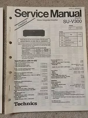Kaufen Technics Service Manual SU-V300   SU-V500 • 13.90€