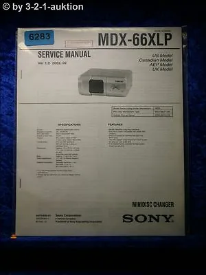 Kaufen Sony Service Manual MDX 6&XLP Mini Disc Changer (#6283) • 15.99€