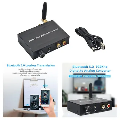 Kaufen Bluetooth Dac Konverter 192khz Digital Zu Analogen Audio Mit Empfänger Rca L/r • 31.46€