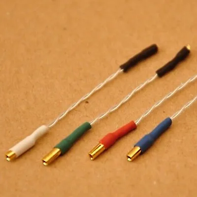 Kaufen Patronendrähte 5N Silber Litz Kopfschale Stift Blei Set 1,3 Mm CNC Tabs Passend Für SHURE • 18.62€