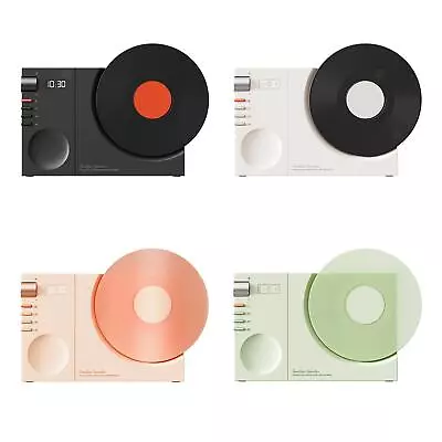 Kaufen Retro-Schallplattenspieler-Look, Tischlautsprecher Mit Digitaluhr, 22 X 15 X 5 • 35.78€