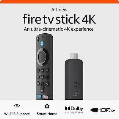 Kaufen Amazon Fire Stick 4K Fire TV Stick Ultra HD Streaming Firestick & Alexa Fernbedienung • 61€