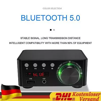 Kaufen HiFi Mini Bluetooth 5.0 Digital Power Sound Verstärker Stereo Audio Receiver USB • 32.39€