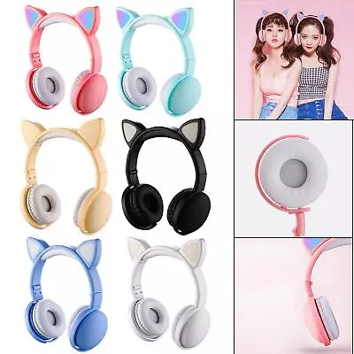 Kaufen Katze Kopfhörer Bluetooth 5.0 LED Beleuchtung Geräuschunterdrückung • 17.07€