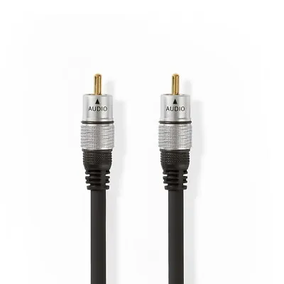 Kaufen Hochwertig Audio Kabel Koaxial 1x Cinch Auf 1x Cinch Stecker Vergoldet 2,5m Lang • 11.99€