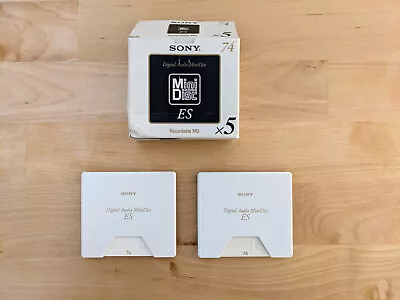 Kaufen 2 X SONY MiniDisc ES 74 MD In Weiß - Typ: MDW-74 AE - Made In Japan • 12€