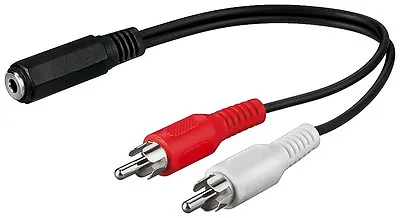 Kaufen Audio Kabel Adapter Klinkenbuchse Klinke 3,5mm Auf 2x Cinch Stecker 0,20m Stereo • 3.69€