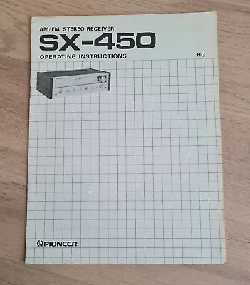 Kaufen Manuel Original PIONEER SX-450 Anglais + Schéma électronique • 20€