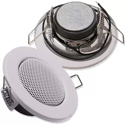 Kaufen 2x CS50 Weiß - Lautsprecher Einbaulautsprecher Im Halogen Decken Strahler Style • 14.90€