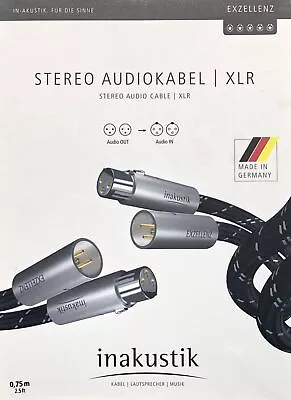 Kaufen Inakustik Exzellenz Audiokabel Mono XLR-Kabel 0,75 M 1 Stück UVP 81 € • 69€