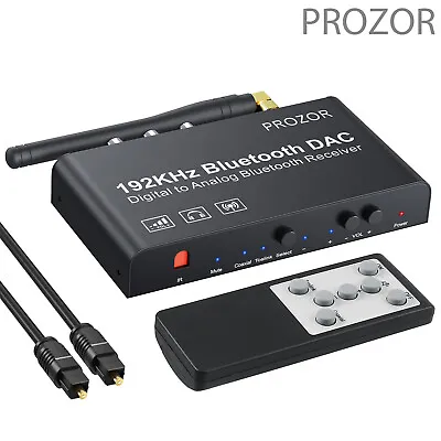 Kaufen PROZOR DAC Konverter 192kHz Digital Stereo Eingebauter Bluetooth V5.0 Empfänger • 28.99€