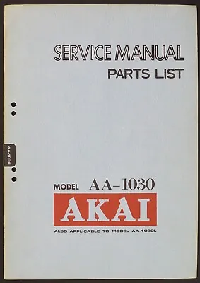 Kaufen Original AKAI AA-1030 Stereo Receiver Service-Manual/Diagram/Parts List O158 • 19.50€