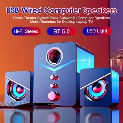 Kaufen Bluetooth 5.0 USB Wired/Wireless Lautsprecher Stereo Soundbar Für Heimkinosystem • 23.65€