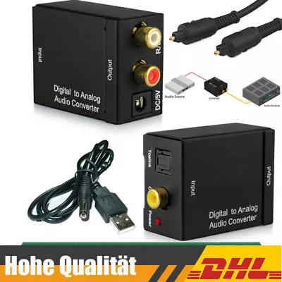 Kaufen Audio Konverter Adapters Kabel Koaxial Optisch Digital Zu Auf Analog Cinch L/R • 12.87€