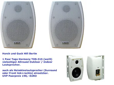 Kaufen Allround Lautsprecher Taga TOS 315 (Paar) Für Surround, Outdoor, Indoor • 158€