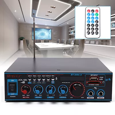 Kaufen 2 Kanal HiFi Verstärker Digital Vorverstärker Bluetooth Audio-Leistungsverstärke • 27.55€