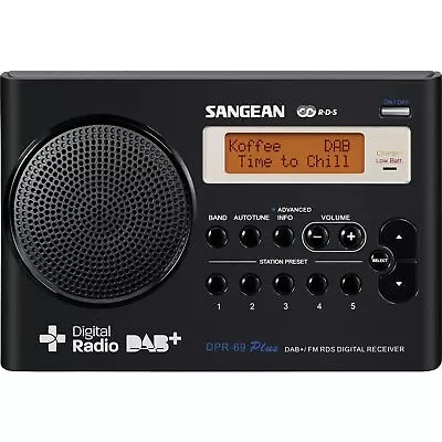 Kaufen Digitalradio Radio DAB+ FM UKW Tuner Akku Tragbar Batterie Musik SANGEAN DPR-69 • 99€