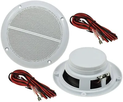 Kaufen 1 Paar Außen Lautsprecher Deckeneinbau Lautsprecher Boxen Wasserfest Weiß 80W  • 25.95€