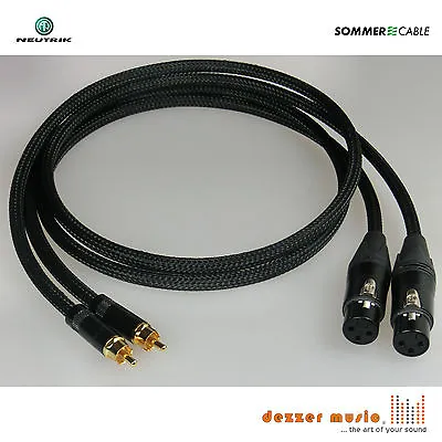 Kaufen 2x 0,5m Adapterkabel ALBEDO SCHWARZ XLR Cinch Female Sommer Cable / High End • 58.90€