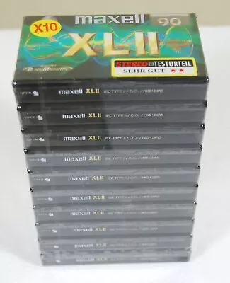 Kaufen 10x MAXELL XL II-S 90 High Bias MC Musik-Kassetten Neu OVP Versiegelt / NOS MC´s • 135€