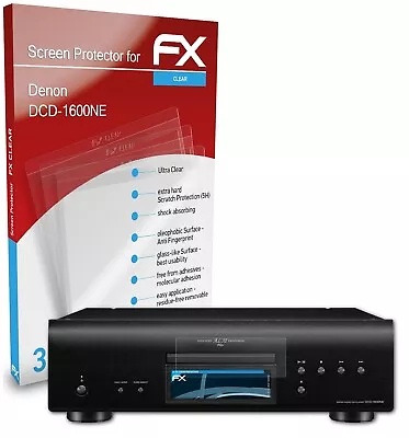 Kaufen AtFoliX 3x Displayschutzfolie Für Denon DCD-1600NE Schutzfolie Klar Folie • 8.79€