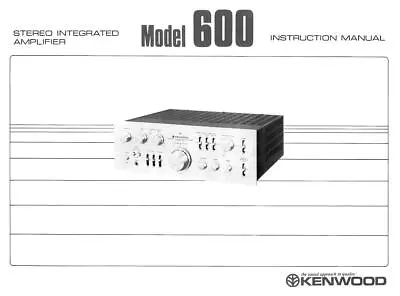 Kaufen Bedienungsanleitung-Operating Instructions Für Kenwood Model 600  • 9.50€