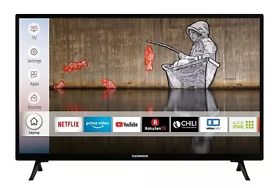 Kaufen Techwood H32T52E 32 Zoll Fernseher Smart TV HD Ready Triple Tuner WLAN USB CI+ • 149.99€