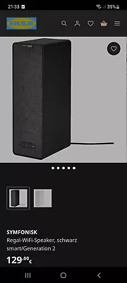 Kaufen SYMFONISK Regal-WiFi-Speaker, Schwarz Smart/Generation 2 • 100€