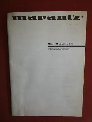 Kaufen Marantz PM-50 Vollverstärker Bedienungsanleitung Integrated Amplifier User Guide • 10€