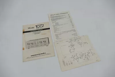 Kaufen MARANTZ 1072 Amplifier ORIGINAL Anleitung Instruction Manual Bedienungsanleitung • 7.99€