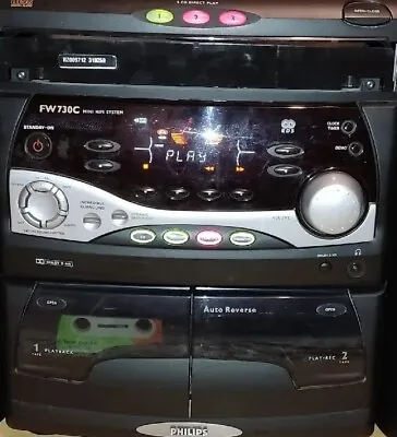 Kaufen HiFi Mini Kompaktanlage PHILIPS FW-730C Kassette 1 +Radio Ok , CD Changer Defekt • 12€