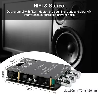 Kaufen TPA3116D2 Bluetooth 5,0 Verstärker Platine HiFi Stereo 2,0 AMP Modul Zweikanal  • 23.74€