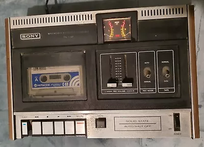 Kaufen Stereo Kassetenrekorder Sony TC-121 Kassetten Deck, Vintage 1973, Teil-Defekt • 35€