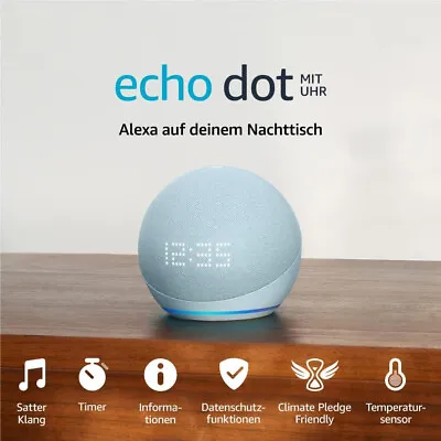 Kaufen Amazon Echo Dot 5th Gen. (2022) Smart Speaker Mit Uhr - Graublau • 59.95€