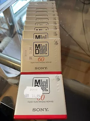 Kaufen 12 X Sony MD Blank Minidisc 60 Minuten Beschreibbare MD MDW-60 NEU & OVP • 32.88€